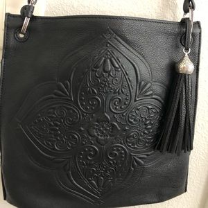 Brighton black leather bag